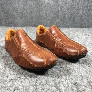 Pikolinos Slip On Loafers Mens 9 Brown Leather Comfort Casual Moc Shoes